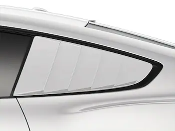 Mustang 2020-2023 Air Design® Iconic Silver/Silver Radiance Quarter Window Louvers