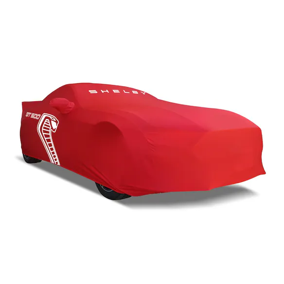 Mustang GT500 2020-2022 Indoor Red Full Car Cover for Large Wing Models Main Image