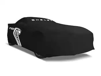 Mustang GT500 2020-2022 Outdoor Large Wing Full Vehicle Cover Black with White Print