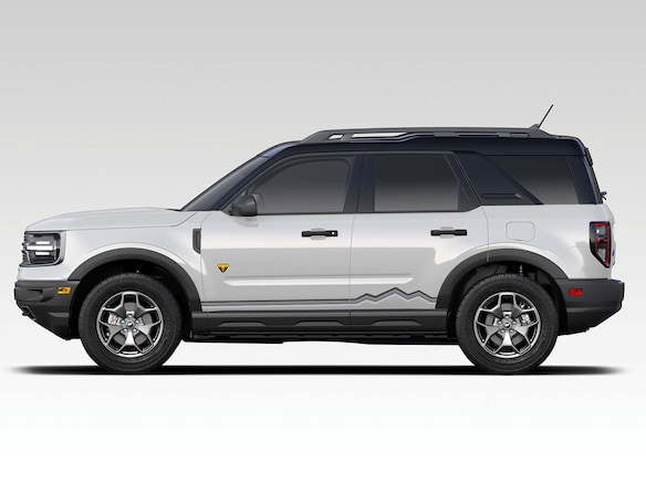 Bronco Sport 2021-2024 Side Retro Graphics, Mountain Design - Gray Main Image