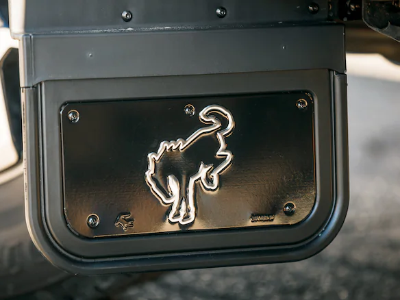 Bronco 2021-2024 w/Rock Rails Gatorback Bucking Bronco Logo Splash Guards Front Pair Main Image