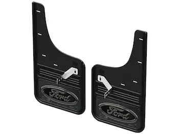 F-150 2021-2024 Gatorback Gunmetal Ford Logo Splash Guards Front Pair