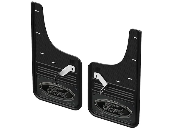 F-150 2021-2025 Gatorback Gunmetal Ford Logo Splash Guards Front Pair Main Image