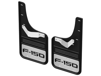 F-150 2021-2024 Gatorback Chrome Decal Splash Guards Rear Pair