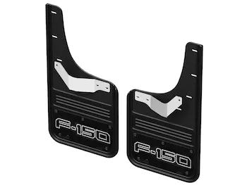 F-150 2021-2024 Gatorback Black Ford Logo Splash Guards Rear Pair