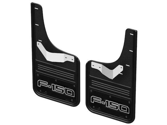 F-150 2021-2025 Gatorback Black Ford Logo Splash Guards Rear Pair Main Image