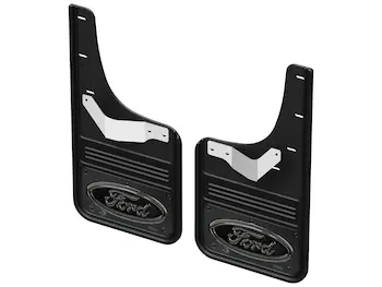 F-150 2021-2024 Gatorback Gunmetal Ford Logo Splash Guards Rear Pair