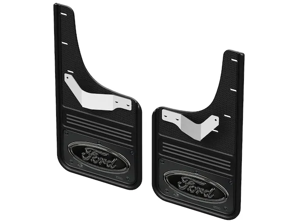 F-150 2021-2025 Gatorback Gunmetal Ford Logo Splash Guards Rear Pair Main Image