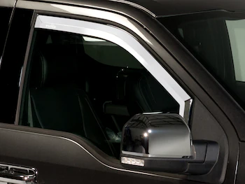 Putco Chrome In-Channel Side Window Deflectors, Front Only 2-Piece Set for Regular Cab