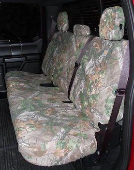 Covercraft Carhartt RealTree Xtra Rear Row 60/40 Seat Covers in Green Camo