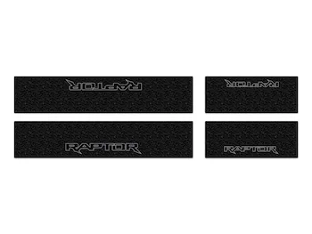 F-150 2021-2024 Tufskinz Gray Lettering on Black Texture Door Sill Kit for F-150 Raptor