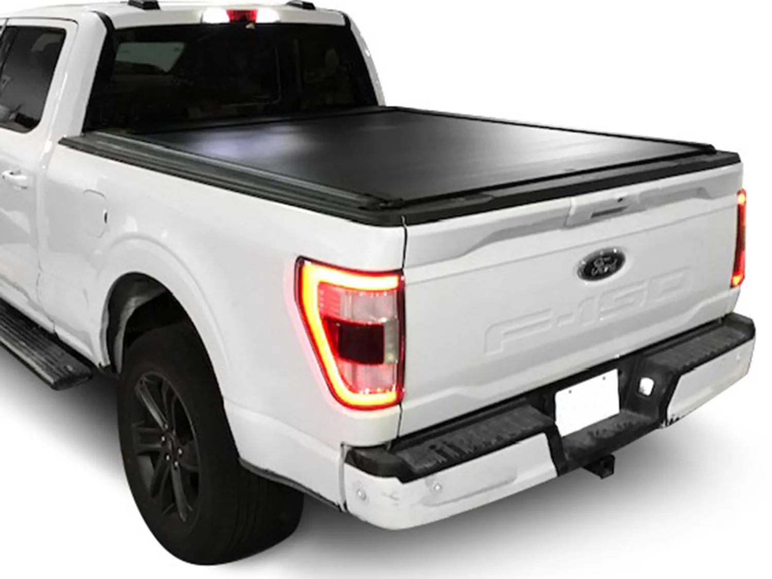 F-150 2021-2024 LEER Power Retractable Tonneau Cover with T-Slots for 5.5' Bed