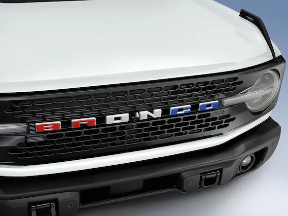 Bronco 2021-2024 TufSkinz® Red/White/Blue Grille Lettering Main Image