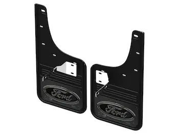 Super Duty 2023-2024 Gatorback Front Splash Guards w/Gunmetal Ford Oval w/Black Decal