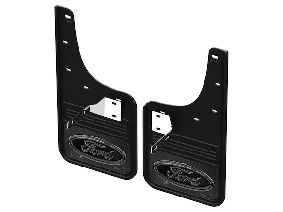 Super Duty 2023-2025 Gatorback Front Splash Guards w/Gunmetal Ford Oval w/Black Decal Main Image