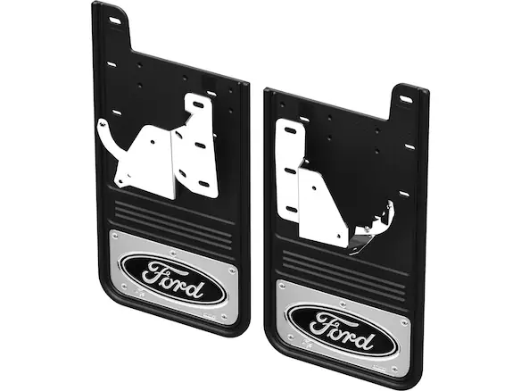 Super Duty 2023-2025 Gatorback Rear Splash Guards Ford Oval Stainless Main Image