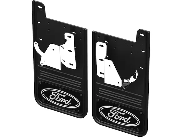 Super Duty 2023-2025 Gatorback Rear Splash Guards Ford Oval Black Main Image