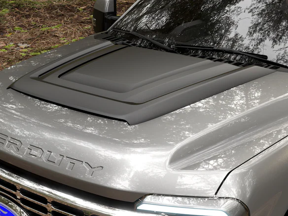 Super Duty 2023-2024 Air Design® Satin Black Hood Scoop Main Image