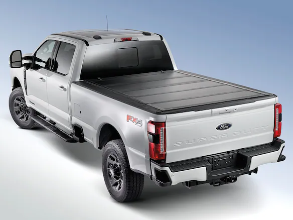 Super Duty 2023-2025 Leer Group Black Hard Folding 4 Panel Tonneau/Bed Cover 6.75ft Main Image