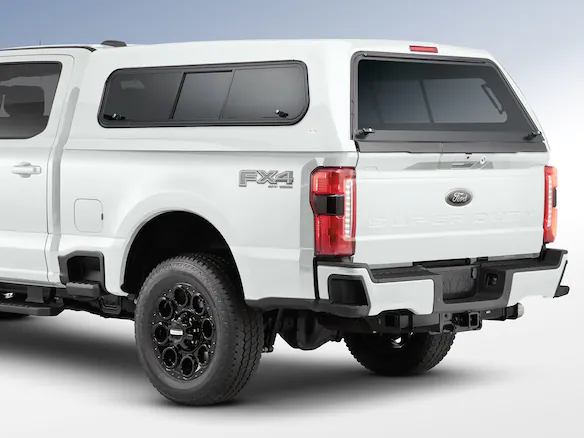 Super Duty® 2023-2025 Leer Group Star White T/C Cab High Bed Cap w/o Roof Rack for 8.0 Bed, Paint Code AZ - NON-RETURNABLE Main Image