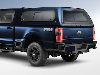 Super Duty® 2023-2025 Leer Group Antimatter Blue Cab High Bed Cap w/o Roof Rack for 8.0 Bed, Paint Code HX - NON-RETURNABLE