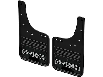 F-150 Lightning 2022-2025 Gatorback Rear Pair Splash Guards with F-150 on Black Surround