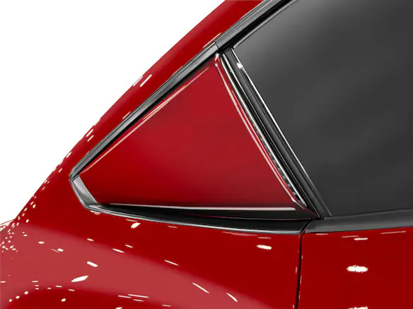 Mustang 2024-2025 Air Design® Rapid Red Quarter Window Scoop Kit (Coupe) Main Image