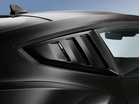 Mustang 2024 Air Design® Gloss Black Quarter Window Louvers - Not for Use with Convertible Models Main Image