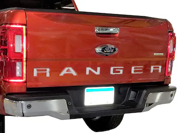 Ranger 2024-2025 Exterior Trim Kit by Putco®, Tailgate Lettering, Stainless Steel