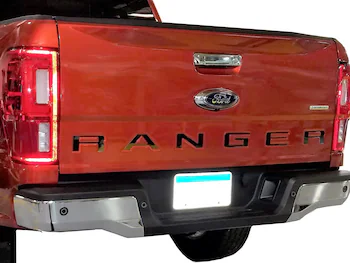 Ranger 2024 Exterior Trim Kit by Putco®, Tailgate Lettering,  Black Platinum Stainless Steel