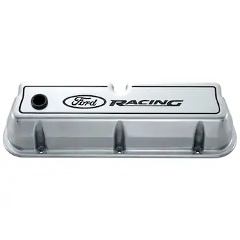 FORD RACING LOGO DIE-CAST VALVE COVERS POLISHED