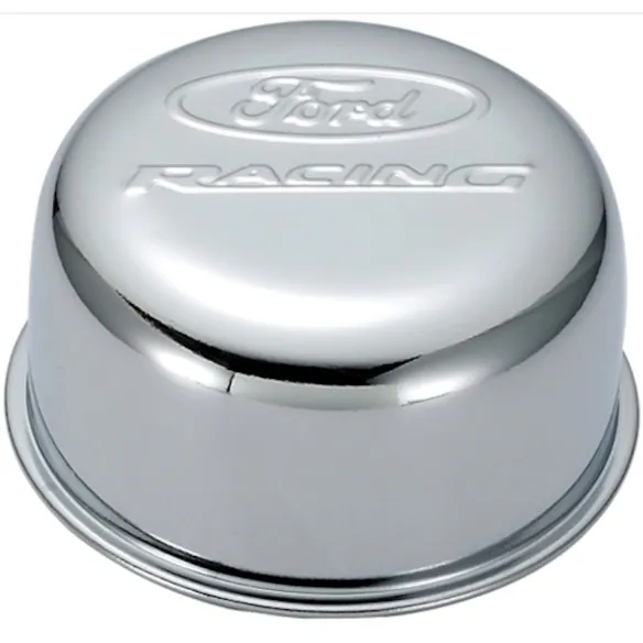 FORD RACING LOGO AIR BREATHER CAP: TWIST TYPE CHROME Main Image