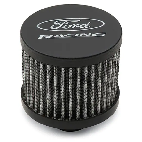 "FORD RACING" BREATHER - BLACK CRINKLE FINISH - UNSHIELDED Main Image