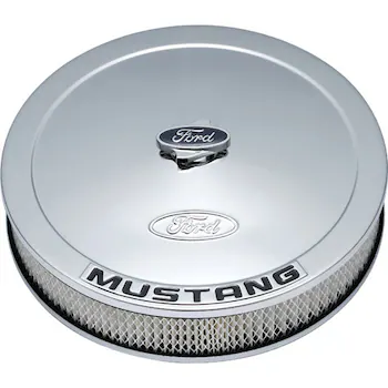 AIR CLEANER KIT: CHROME, FORD MUSTANG EMBLEM