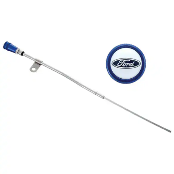 DIPSTICK KIT: ALUMINUM ANODIZED HANDLE, EMBOSSED FORD LOGO Main Image