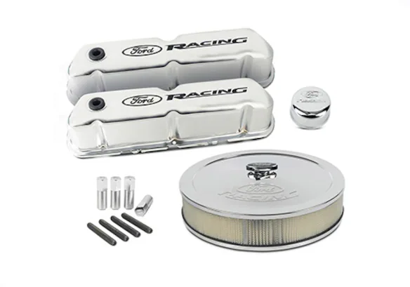 FORD RACING COMPLETE DRESS UP KIT, CHROME FINISH WITH BLACK EMBLEMS Main Image