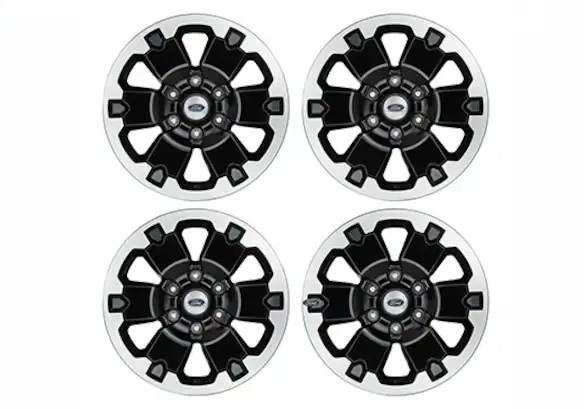 18" Black Machined Face Wheel Kit Main Image