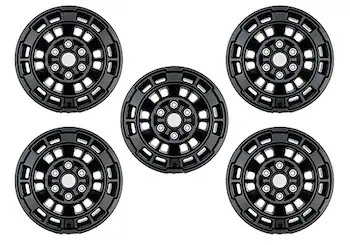 2021-2024 BRONCO 17" X 8.5" WHEEL KIT - MATTE BLACK