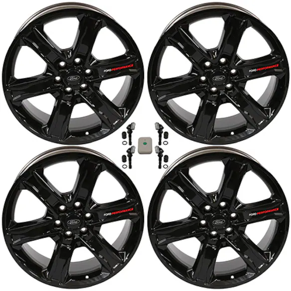 2015-2023 F-150 22"X9.5" GLOSS BLACK WHEEL KIT Main Image