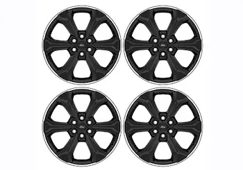 2024-2025 F-150 22" x 9.5" WHEEL KIT - BLACK W/ MACHINED FACE