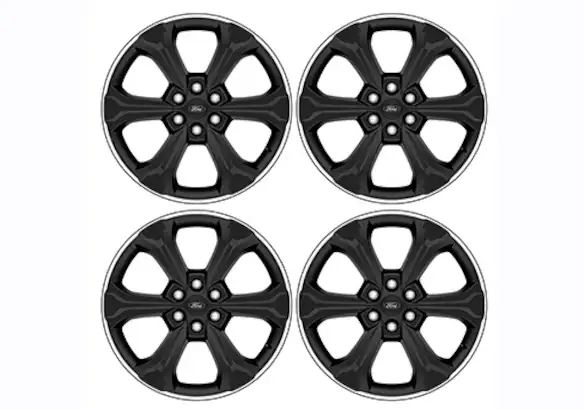 2024-2025 F-150 22" x 9.5" WHEEL KIT - BLACK W/ MACHINED FACE Main Image