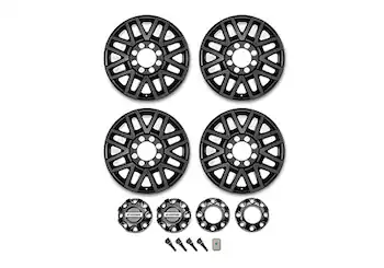 Super Duty 2005-2023 20" x 8" Premium Black Painted Aluminum Wheel Package with TPMS Kit