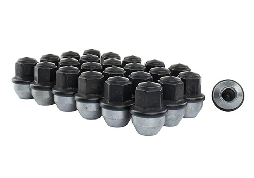 M14 x 1.5 BLACK LUG NUT VEHICLE KIT OF 24