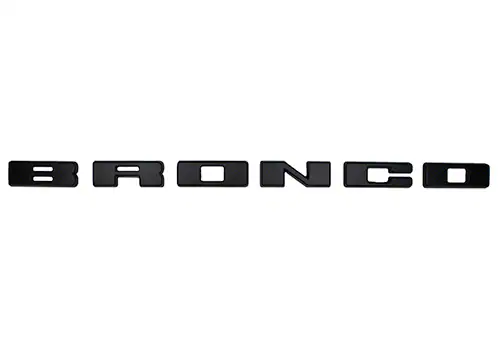 2021-2024 BRONCO GRILLE LETTERING OVERLAY KIT - BLACK