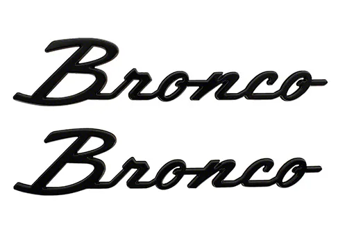 2021-2024 Bronco Classic Script Fender Badge Kit - Gloss Black