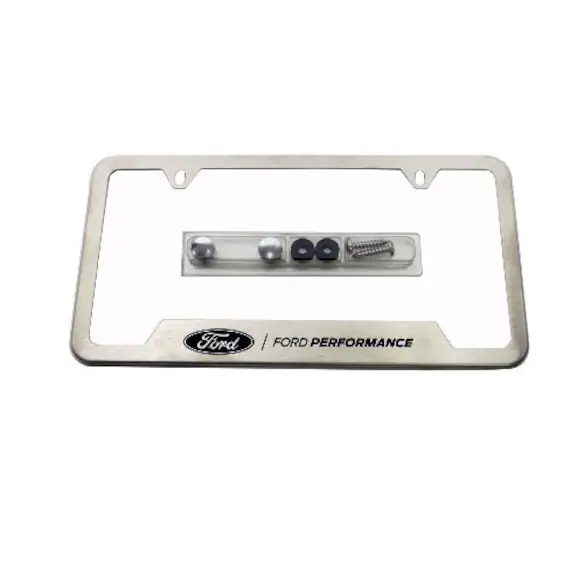 FORD PERFORMANCE LICENSE PLATE FRAME-BRUSHED STAINLESS STEEL Main Image