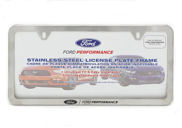 Ford Performance Brushed Stainless Steel Slim Line License Plate Frame Main Image