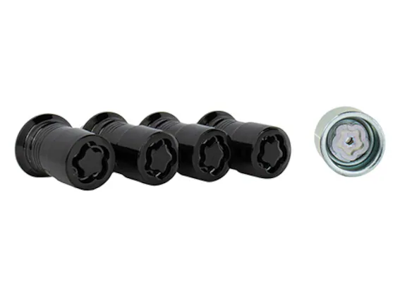 M14 X 1.5 BLACK SECURITY LUG NUT KIT OF 4 Main Image