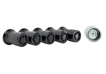 M14 X 1.5 BLACK SECURITY LUG NUT KIT OF 5