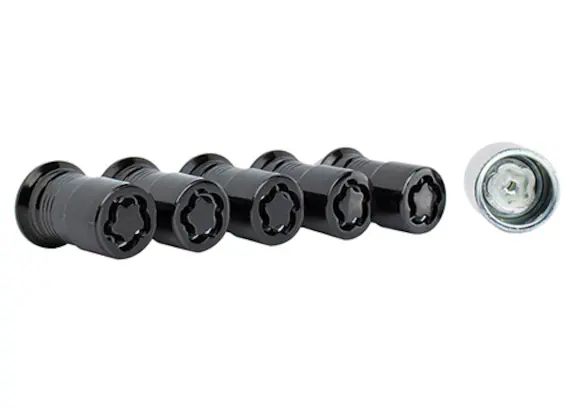 M14 X 1.5 BLACK SECURITY LUG NUT KIT OF 5 Main Image